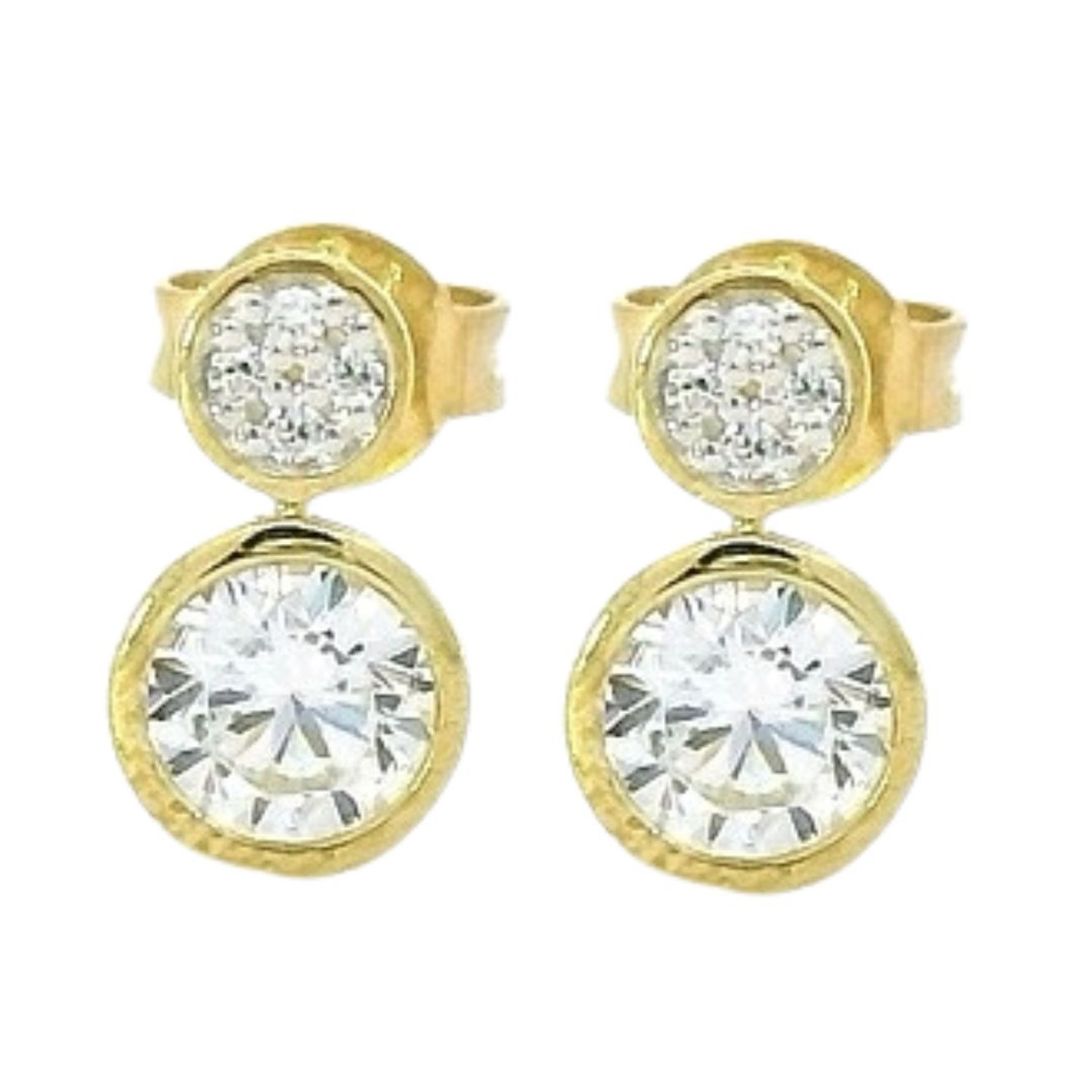 Gelbgold, Zirkonia, Ohrschmuck, Ohrringe, Goldschmuck, Goldwerkstatt