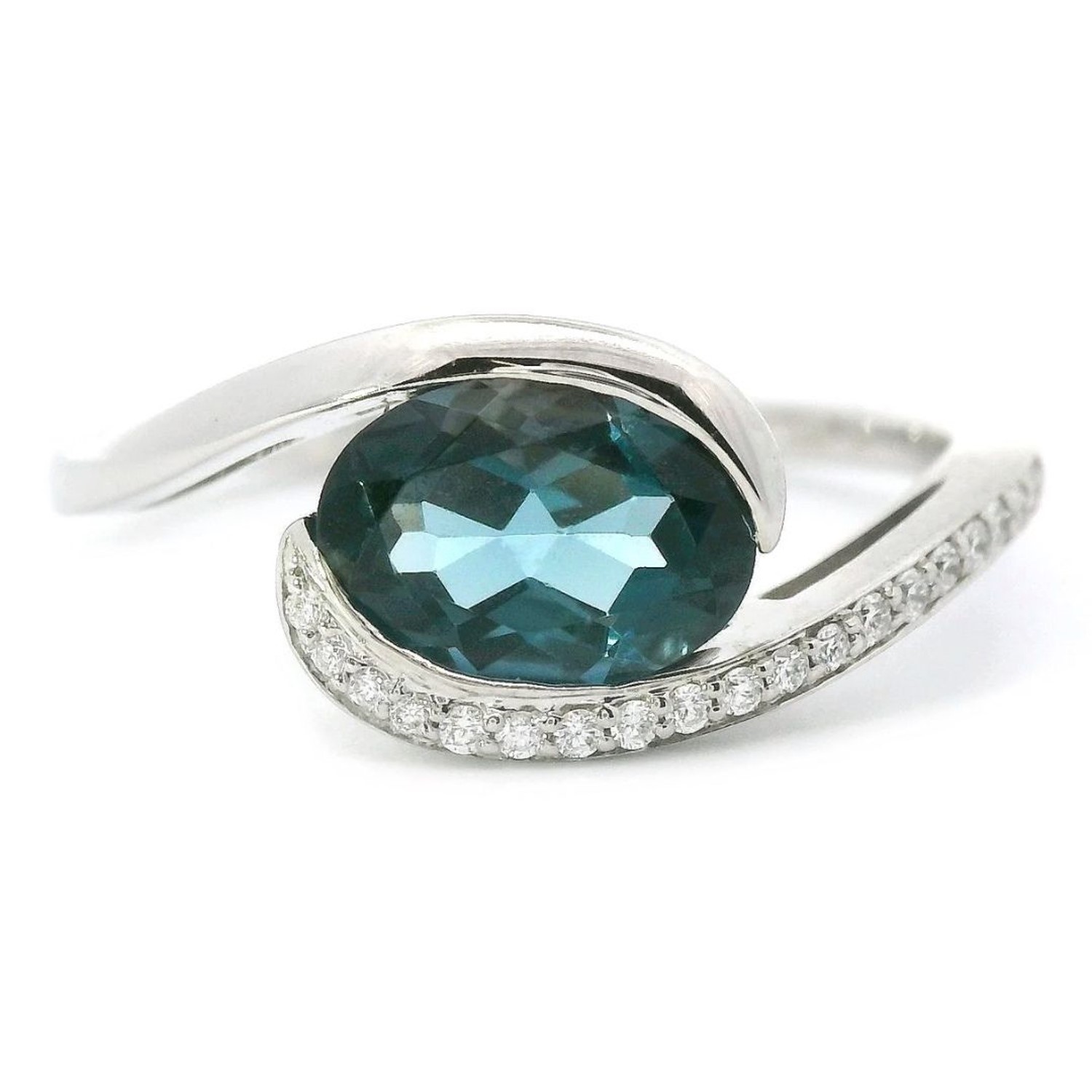 Ring, Topas, Brillanten, Weißgold, 585, Schmuck, Goldwerkstatt, Schmuck und Trauringe