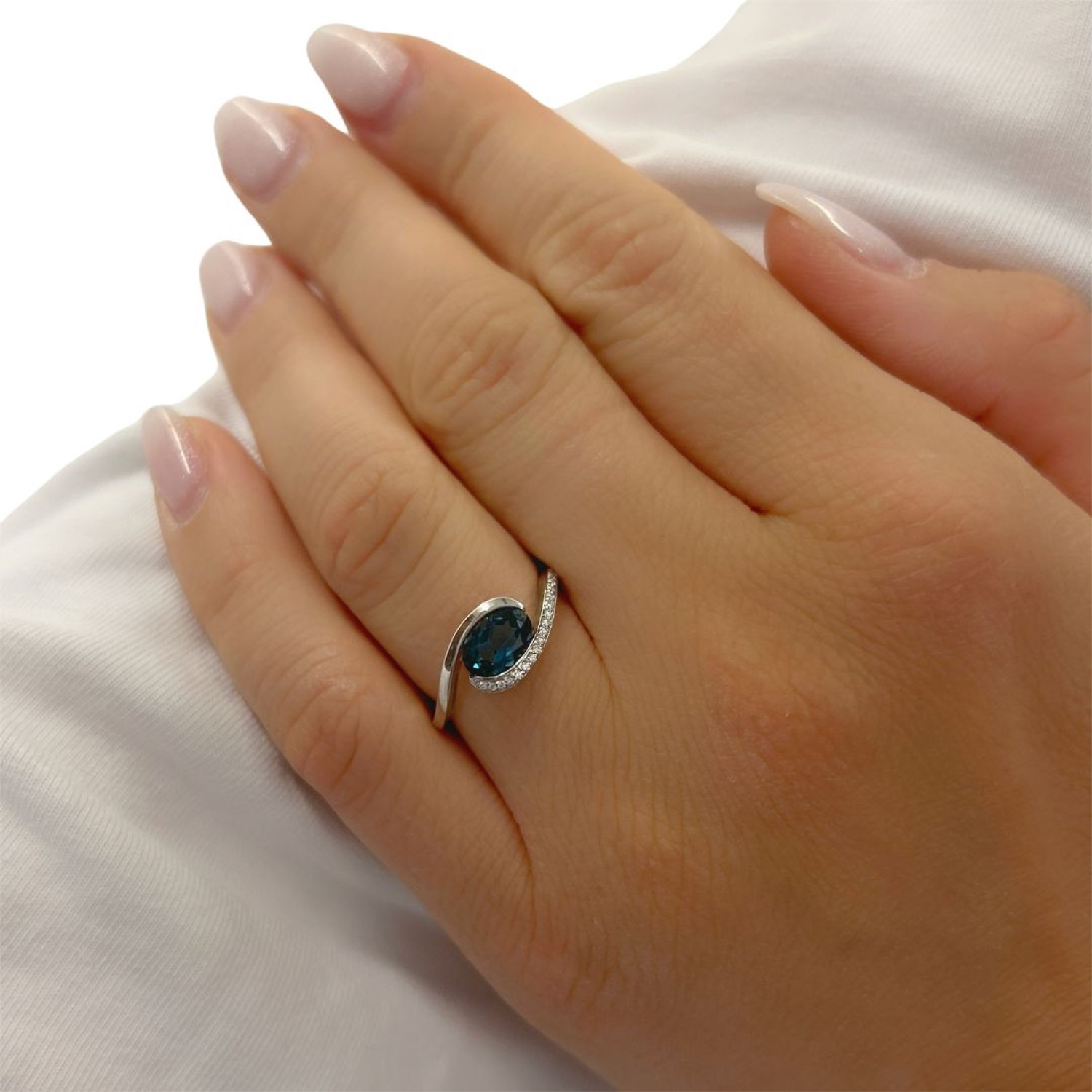Ring, Topas, Brillanten, Weißgold, 585, Schmuck, Goldwerkstatt, Schmuck und Trauringe