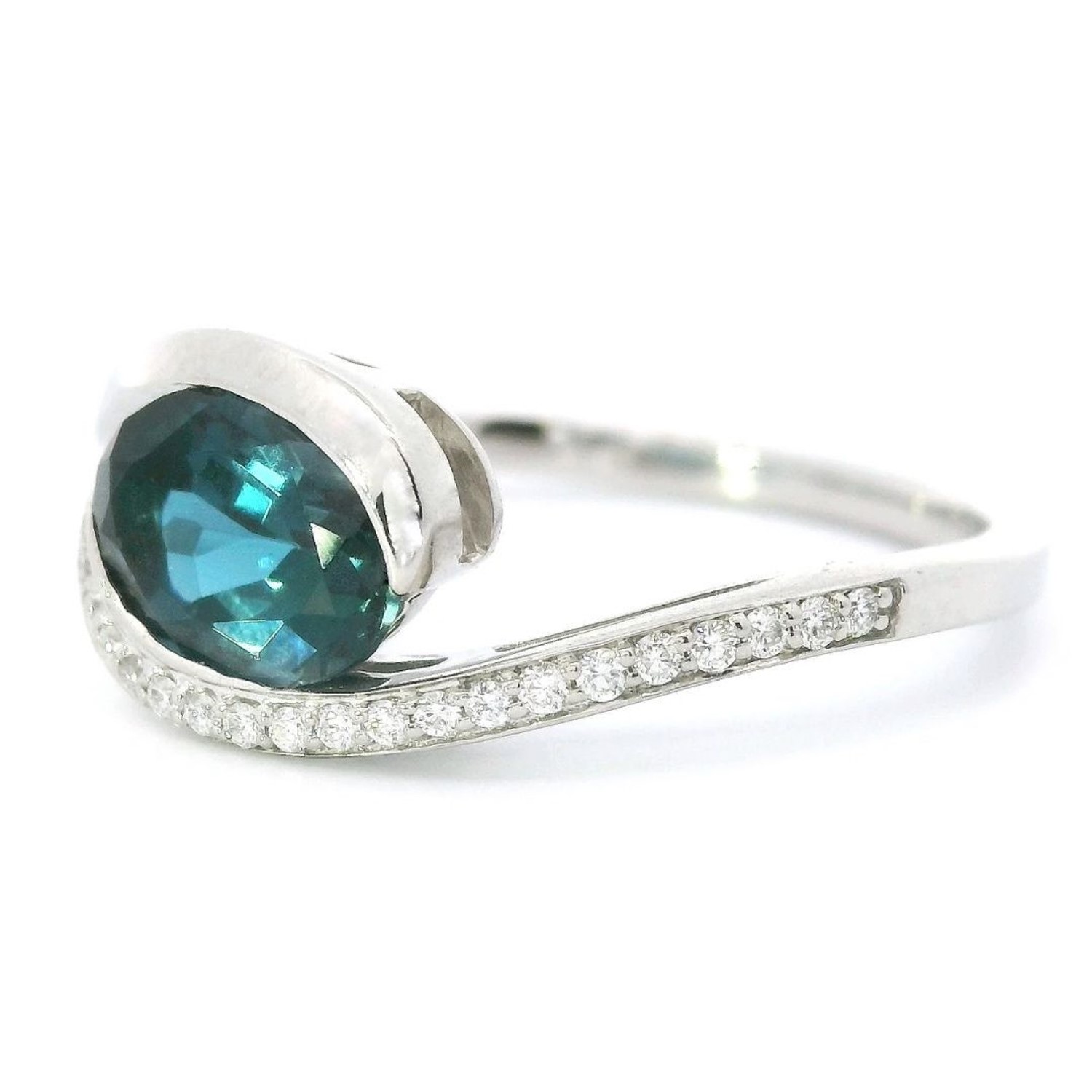 Ring, Topas, Brillanten, Weißgold, 585, Schmuck, Goldwerkstatt, Schmuck und Trauringe