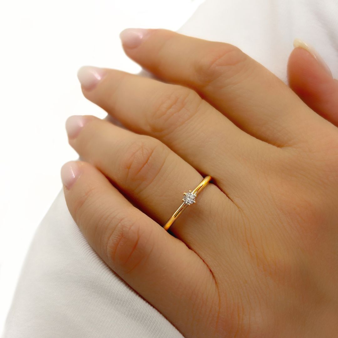 Verlobungsring, Gelbgold, Brillant, Diamant, Verlobungsringe, Heiratsantrag, Goldwerkstatt, Schmuck und Trauringe, Neuötting, Altötting, Mühldorf am Inn