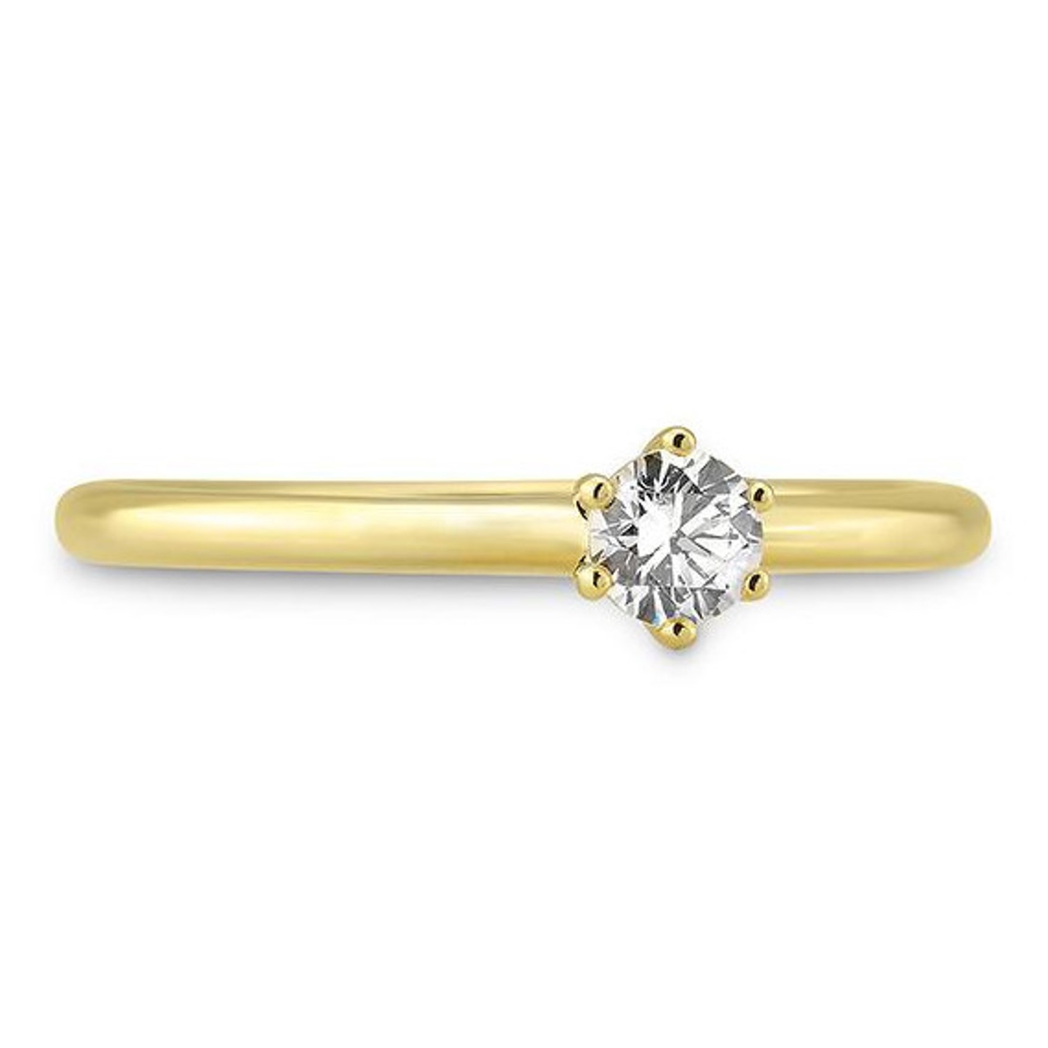 Verlobungsring, Gelbgold, 0,25ct, Verlobung, Heiratsantrag, Ring, Brillantring, Goldwerkstatt, Schmuck und Trauringe, Neuötting, Altötting, Trauringe, Brillant, Diamant