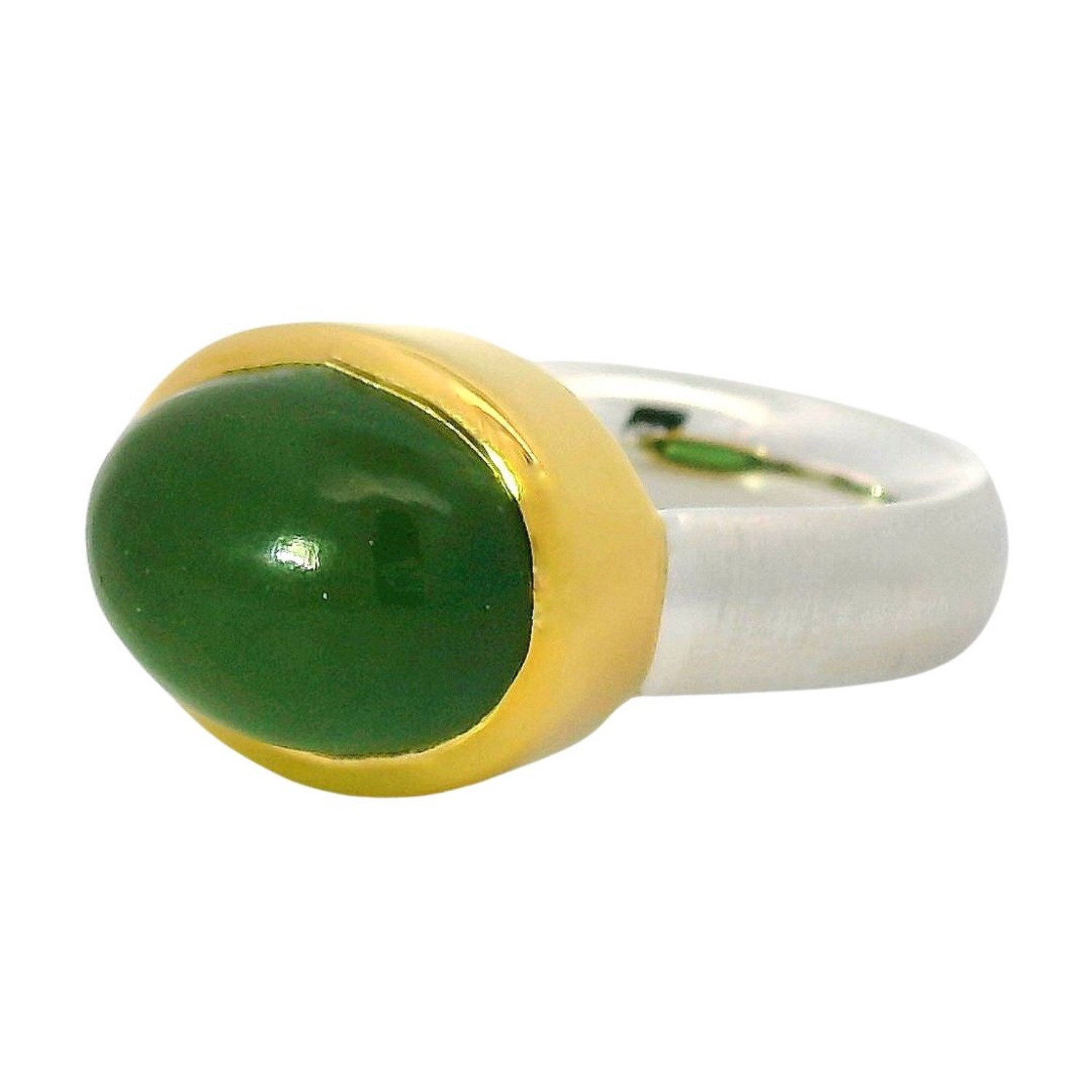 Ring, Edelstein, Schmuck, Nephrit Jade, Vergoldet, Goldwerkstatt, Schmuck und Trauringe, Silber 925, Silberschmuck, Silberring
