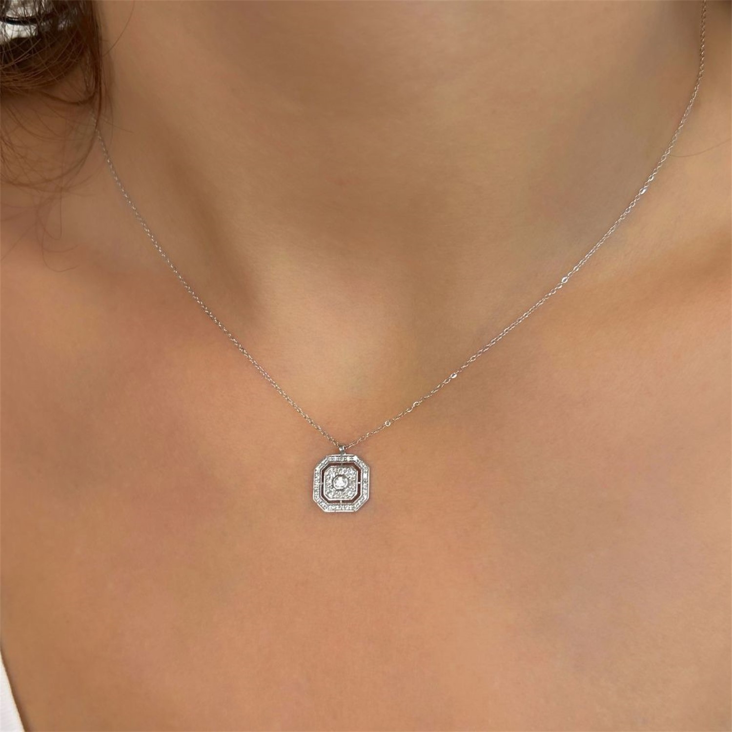 Collier, Halskette, Weißgold, 750, Schmuck, Goldschmuck, Goldkette, Brillanten, Brillantschmuck, Goldwerkstatt