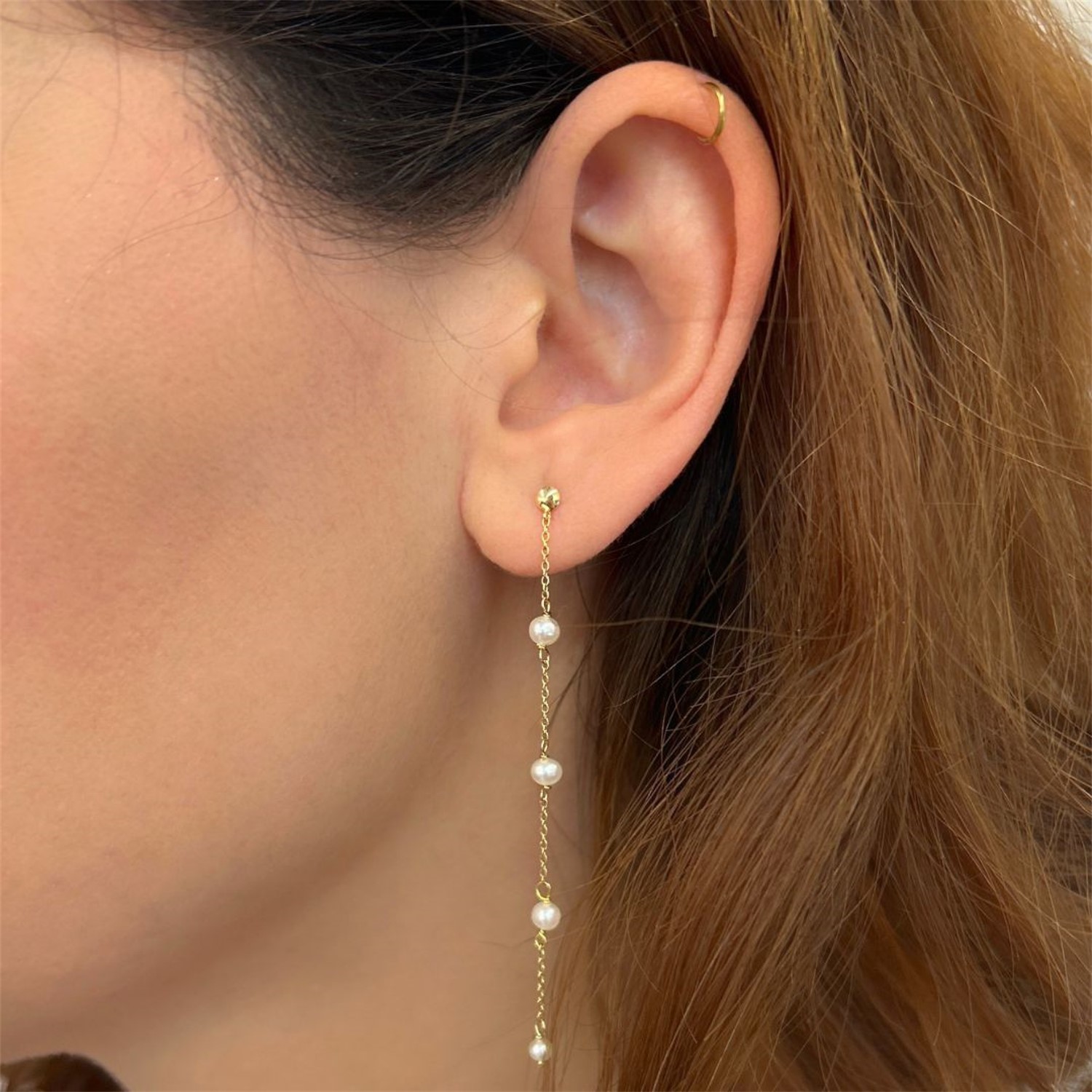 Ohrhänger, Ohrringe, Goldschmuck, Schmuck, Gelbgold, Goldwerkstatt, Süßwasserperle, Perlenschmuck, Brautschmuck