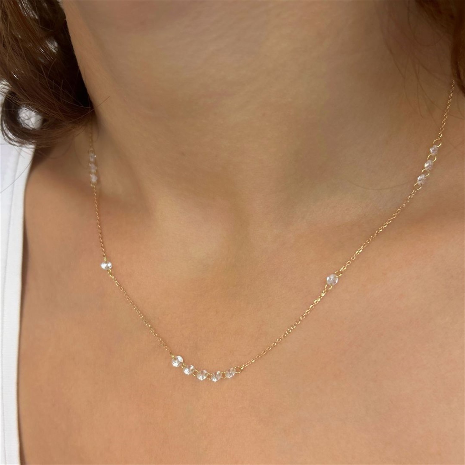 Collier, Halskette, Schmuck, Kette, Gelbgold, Goldwerkstatt, Topas, Edelstein, Lieblingsmensch, Neuötting, Altötting, Schmuck und Trauringe