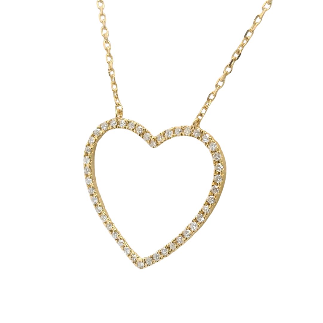 Herz, Collier, Halskette, Brillanten, Gelbgold, Goldschmuck, Brillantschmuck, Goldwerkstatt, Schmuck & Trauringe, Neuötting, Altötting, Mühldorf am Inn, Lieblingsmensch