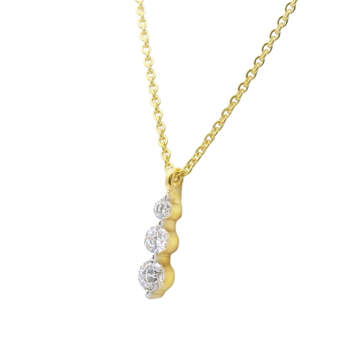 Collier, Goldschmuck, Gelbgold, Halskette, Zirkonia, Kette, Lieblingsmenssch, Schmuck, Goldwerkstatt, Schmuck und Trauringe, Neuötting, Altötting, Mühldorf am Inn