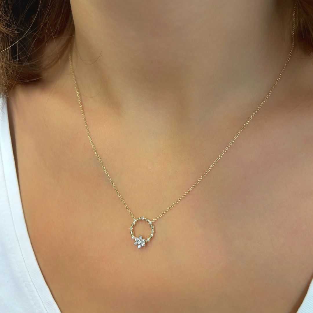Collier, Gelbgold, Gelbgold 585, Brillanten, Brillantschmuck, Halskette, Kette, Neuötting, Altötting, Schmuck & Trauringe, Lieblingsmensch